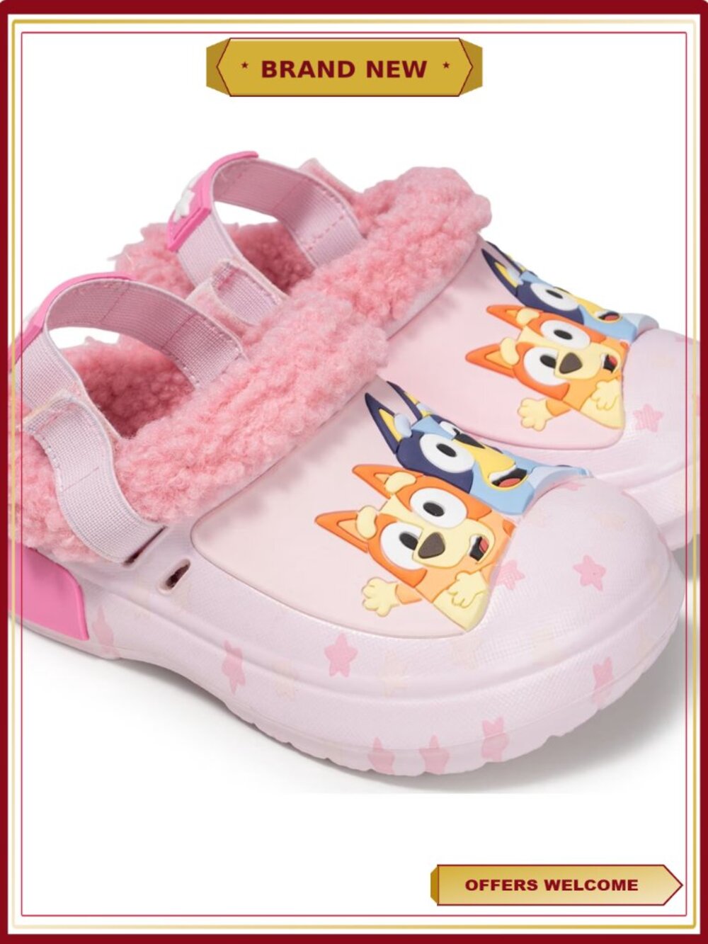 Faux Fur Lined Character Clog Shoes Toddler